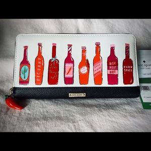 Rare! Kate Spade Hot Sauce Chili Zip Wallet